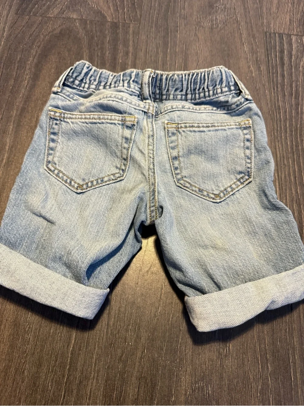 GAP Light Blue Rolled Cuff Denim Shorts